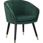 POLTRONA PARIS VERDE/GOLD CM 62X58X78
