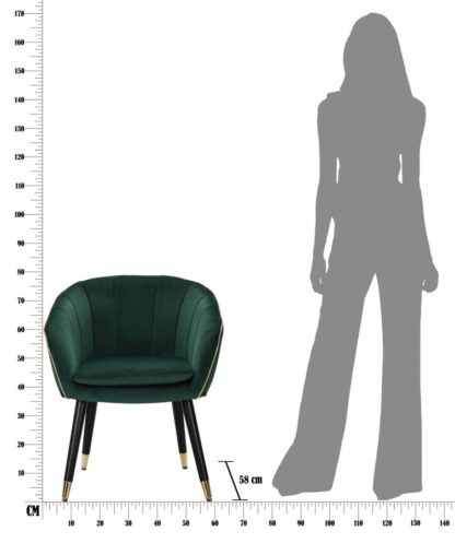 POLTRONA PARIS VERDE/GOLD CM 62X58X78 - immagine 9