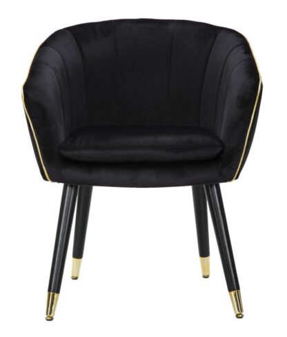 POLTRONA PARIS NERA/GOLD CM 62X58X78 - immagine 2