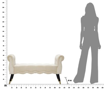 PANCHETTA PARIS CREMA/GOLD CM 120X40X60 - immagine 9