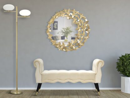 SPECCHIO GLAM BUTTERFLY WIND Ø CM 81,5X3,5 (MISURA SPECCHIO CM Ø55) - immagine 5