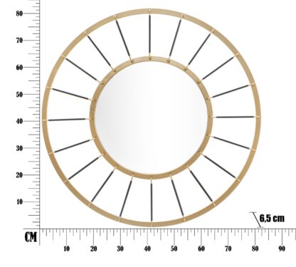 SPECCHIO DA MURO GLAM DARK CM Ø
 81X6,5 (MISURA SPECCHIO CM Ø 41,5) - immagine 5