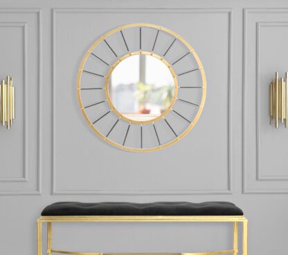 SPECCHIO DA MURO GLAM DARK CM Ø
 81X6,5 (MISURA SPECCHIO CM Ø 41,5) - immagine 6