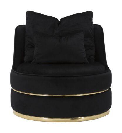 POLTRONA PARIS SPACE NERO/GOLD CM Ø 84X72 - immagine 2