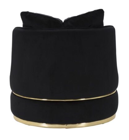 POLTRONA PARIS SPACE NERO/GOLD CM Ø 84X72 - immagine 4