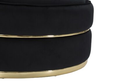 POLTRONA PARIS SPACE NERO/GOLD CM Ø 84X72 - immagine 6