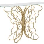 CONSOLE BUTTERFLY CM 110X40X76 stile GLAM