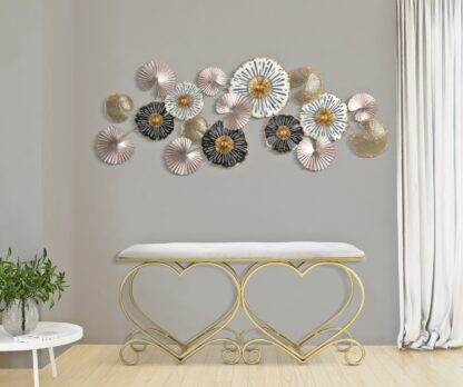 PANCA HEART CREMA CM 105X37,5X51,5 - immagine 8