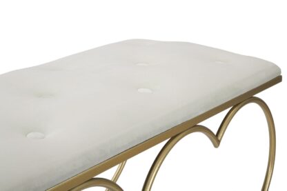 PANCA HEART CREMA CM 105X37,5X51,5 - immagine 5