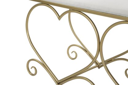 PANCA HEART CREMA CM 105X37,5X51,5 - immagine 7