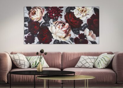 DIPINTO SU TELA WHITE/RED FLOWER LIGHTBACK
150X3,8X76 - immagine 5