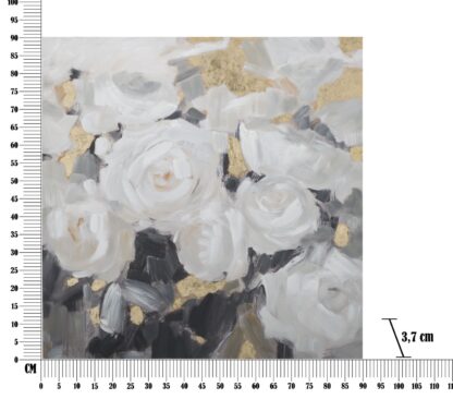 DIPINTO SU TELA WHITE FLOWER -B- CM 90X3,7X90 - immagine 7