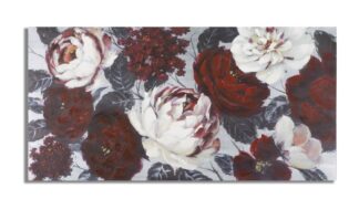 DIPINTO SU TELA WHITE/RED FLOWER DARKBACK CM
120X3,7X60