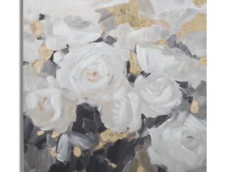 DIPINTO SU TELA WHITE FLOWER -B- CM 90X3,7X90