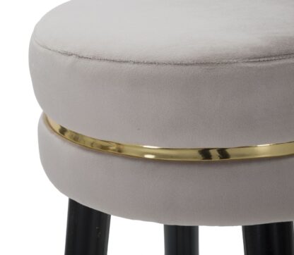 SGABELLO BAR PARIS GRIGIO/GOLD CM Ø 35X74 - immagine 4