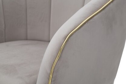 POLTRONA PARIS GRIGIA/GOLD CM 62X58X78 - immagine 7