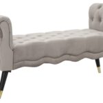 PANCHETTA PARIS GRIGIA/GOLD CM 120X40X60 stile GLAM