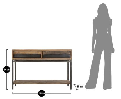 CONSOLE YELLOWSTONE CM 118X40X80 (LEGNO DI ACACIA NILOTICA) - immagine 9