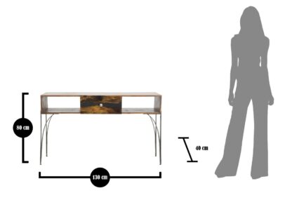 CONSOLE MUSTANG CM 130X40X80 (LEGNO DI ACACIA NILOTICA) - immagine 9