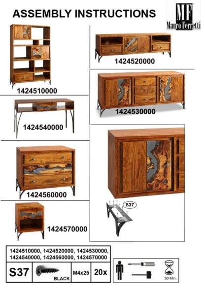 CONSOLE MUSTANG CM 130X40X80 (LEGNO DI ACACIA NILOTICA) - immagine 10
