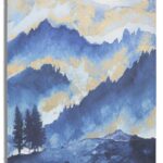STAMPA DIPINTA MOUNTAIN TREE CM 80X3X120