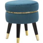 SGABELLO PARIS OTTANIO/GOLD CM Ø 35X40,5 stile GLAM