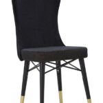 SEDIA MIMOZA NERA SET 2PZ CM  40X65X99