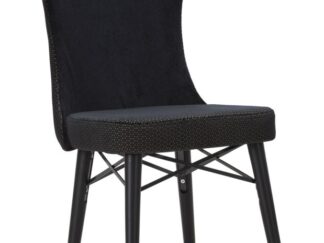 SEDIA MIMOZA NERA SET 2PZ CM  40X65X99