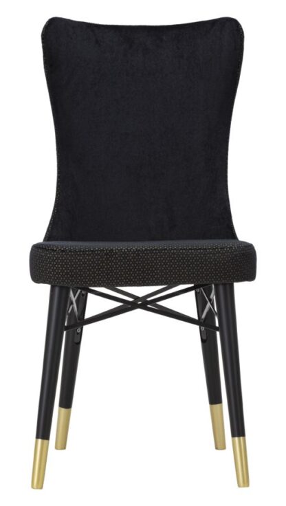 SEDIA MIMOZA NERA SET 2PZ CM  40X65X99 - immagine 2