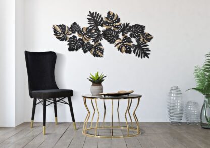 SEDIA MIMOZA NERA SET 2PZ CM  40X65X99 - immagine 9