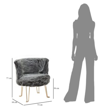 POLTRONA HACIL GRIGIA CM 73X64X77 - immagine 11
