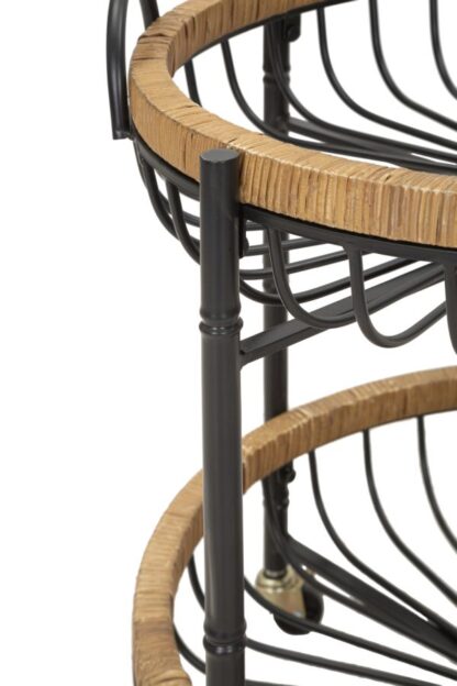 CARRELLO CON DOPPIO CESTINO CEBU C/RUOTE CM 57X55,5X62,5 - immagine 6