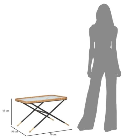 TAVOLO DA CAFFE' SAINT BARTH RETT. CM 70X50X45 - immagine 9