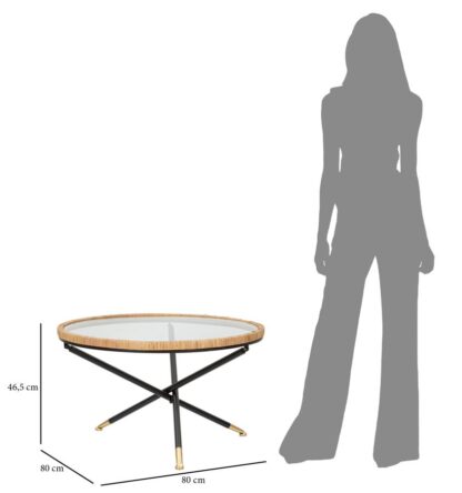 TAVOLO DA CAFFE' SAINT BARTH ROTONDO CM Ø 80X46,5 - immagine 11