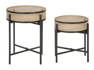 TAVOLINETTI COPPIA FUJI CM Ø 40X50-35X40