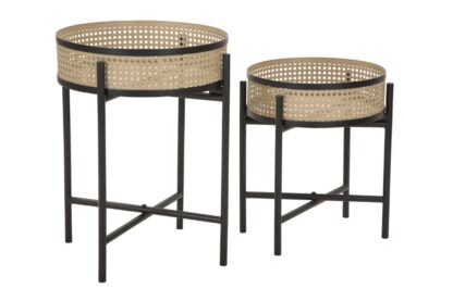 TAVOLINETTI COPPIA FUJI CM Ø 40X50-35X40 - immagine 2