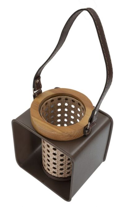 LANTERNA IRON-RATTAN CM 16X13X20 - immagine 2