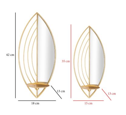 P/CAND LEAF DA MURO COPPIA CM 18X13X41-15X13X35 - immagine 6