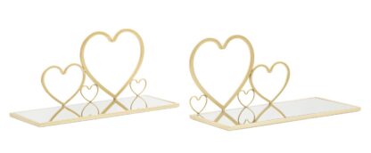 COMODINO MENSOLA HEARTS COPPIA CM 41,5X18X21