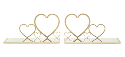 COMODINO MENSOLA HEARTS COPPIA CM 41,5X18X21 - immagine 2