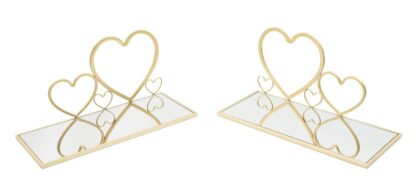 COMODINO MENSOLA HEARTS COPPIA CM 41,5X18X21 - immagine 3