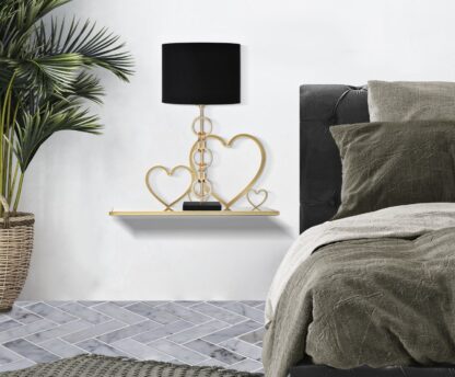 COMODINO MENSOLA HEARTS COPPIA CM 41,5X18X21 - immagine 6