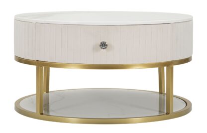 TAVOLO DA CAFFE' MONTPELLIER CREMA CM Ø 75X36