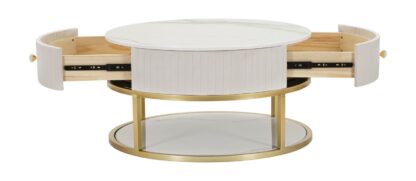 TAVOLO DA CAFFE' MONTPELLIER CREMA CM Ø 75X36 - immagine 2