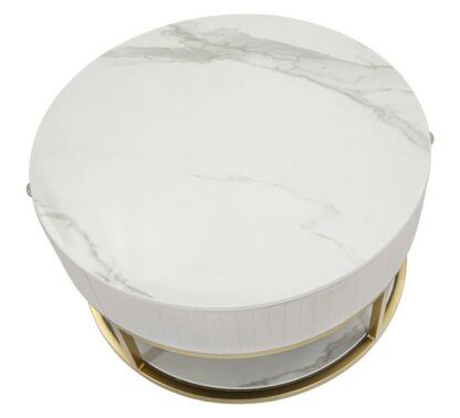 TAVOLO DA CAFFE' MONTPELLIER CREMA CM Ø 75X36 - immagine 4