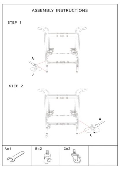 CARRELLO PANAMA 83X46X87,5 - immagine 9