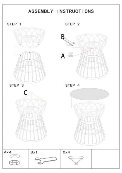 TAVOLO DA CAFFE' PANAMA CIRCLE CM Ø 50X50 - immagine 8