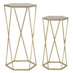 TAVOLINETTO ESAGONAL COPPIA CM Ø 50X100-40X80