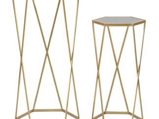 TAVOLINETTO ESAGONAL COPPIA CM Ø 50X100-40X80