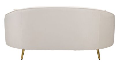 DIVANETTO 2 POSTI OSLO C/CUSCINI CREMA CM 148X84X68 - immagine 4